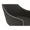 Sydney Swivel, Home Office Accent Chair With Arms In White Metal Legs / Patterned Dark Gray Faux Leather - White, Dark Grey